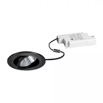 BRUMBERG DAMITA Στρογγυλό LED Σποτ Εντοιχισμού 6W 480lm 3000K Θερμό Λευκό IP65 Μαύρο Περιστρεφόμενο 30° Ρυθμιζόμενο με Αποκοπή Φάσης 230V