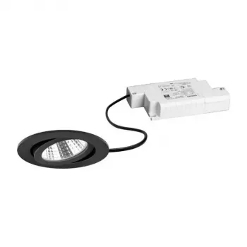 Brumberg 39363183 Σετ Στρογγυλού LED Σποτ Εντοιχισμού BB03, 6W, 230V, Περιστρεφόμενο, Μαύρο, 3000K, Ρυθμιζόμενο με Φάση