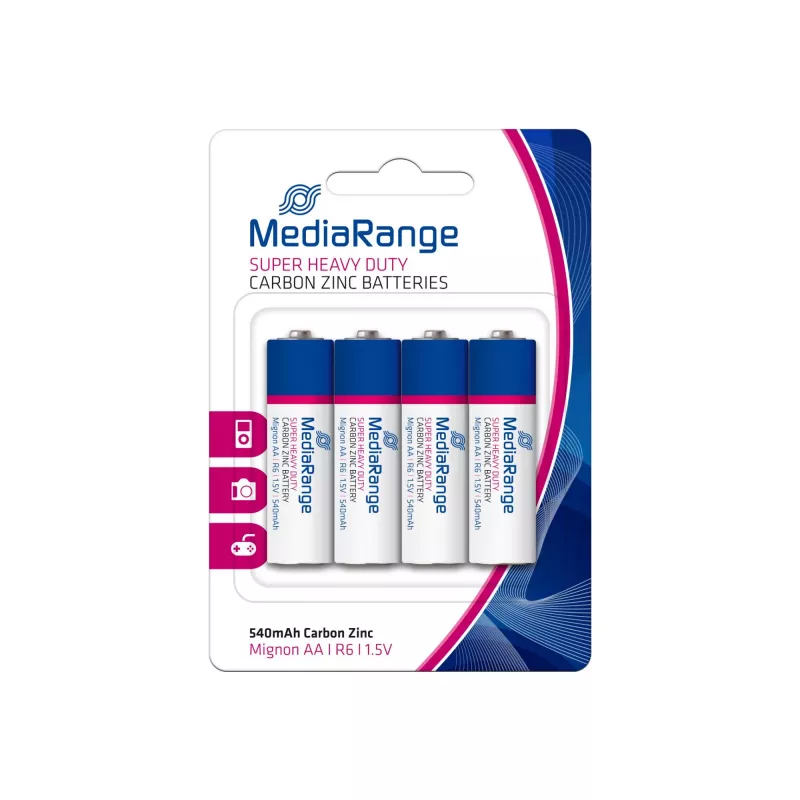 MEDIARANGE MRBAT144 Μπαταρία Άνθρακα-Ψευδαργύρου AA 1,5V συσκευασία 4 τεμ.