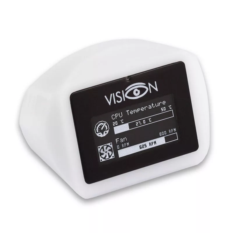 AQUA COMPUTER VISION Glow Επιτραπέζια Μονάδα με Δέκτη IR και Μέτρηση Θερμοκρασίας