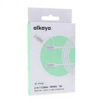 ALKAYA Speed Flex Πλεκτό Καλώδιο Δεδομένων 65W 1m Λευκό (CL-60006)