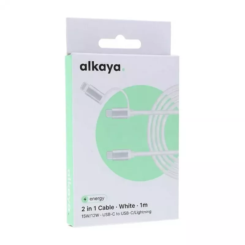 ALKAYA Speed Flex Πλεκτό Καλώδιο Δεδομένων 65W 1m Λευκό (CL-60006)