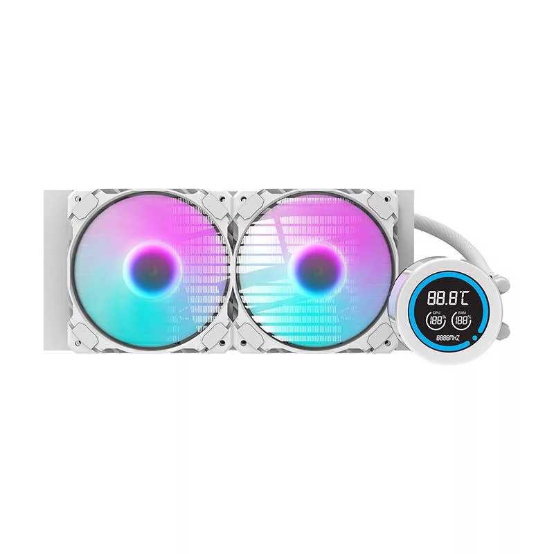 Darkflash DN-D240 WHITE 240mm All-in-One υδρόψυκτη CPU με φωτισμό ARGB, Λευκό