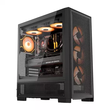 DarkFlash AIRNOVA Mid-Tower κουτί υπολογιστή Μαύρο + 3 x 120mm ανεμιστήρες ARGB