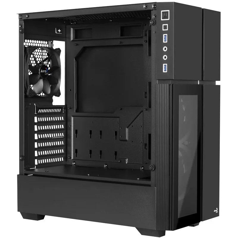 Aerocool Playa Midi-Tower, Tempered Glass - Μαύρο