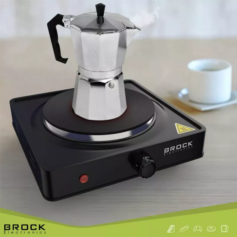 Brock EP 100 BK Μονή ηλεκτρική εστία, 1500 W, Μαύρο