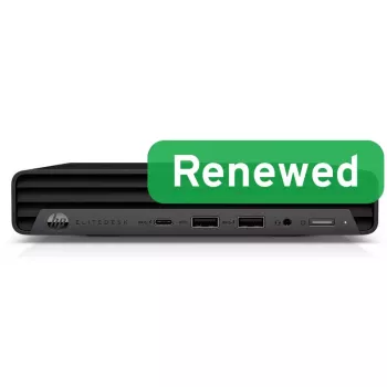 HP Renewed EliteDesk 800 G6 Desktop PC, Intel Core i5-10500T, 8GB RAM, 256GB SSD, Intel UHD Graphics 630, Windows 11 Pro, Grade B