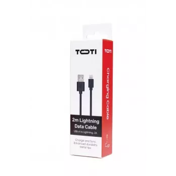 SEEK TOTI USB-A σε Lightning, 2m καλώδιο δεδομένων PVC 2A (non-MFI), Μαύρο