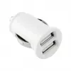 TOTI Διπλός φορτιστής αυτοκινήτου USB με καλώδιο Micro-USB 1m 2,1A, Λευκό