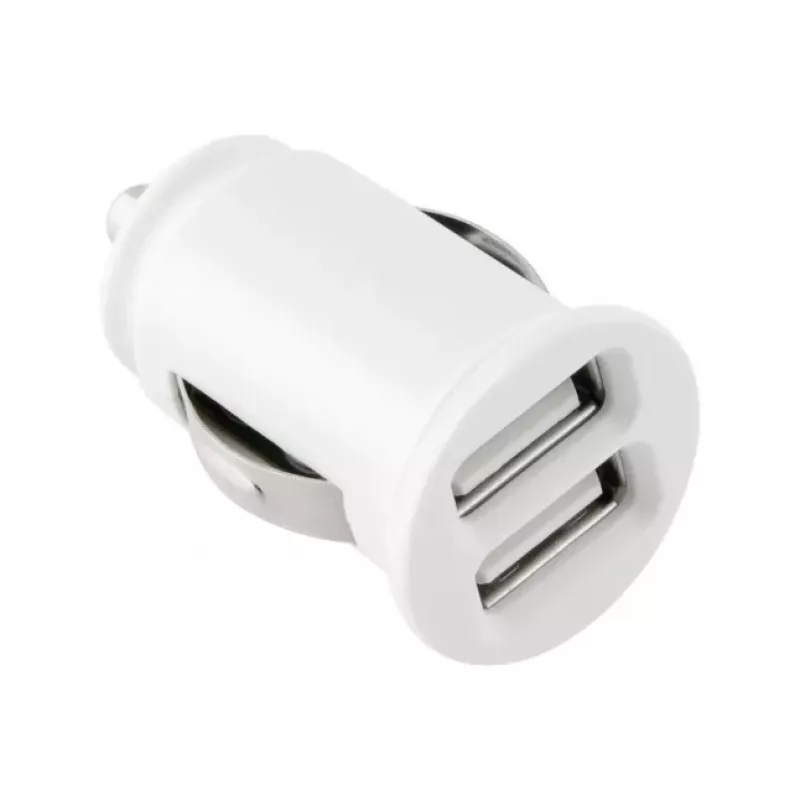 TOTI Διπλός φορτιστής αυτοκινήτου USB με καλώδιο Micro-USB 1m 2,1A, Λευκό