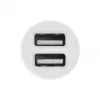 TOTI Διπλός φορτιστής αυτοκινήτου USB με καλώδιο Micro-USB 1m 2,1A, Λευκό