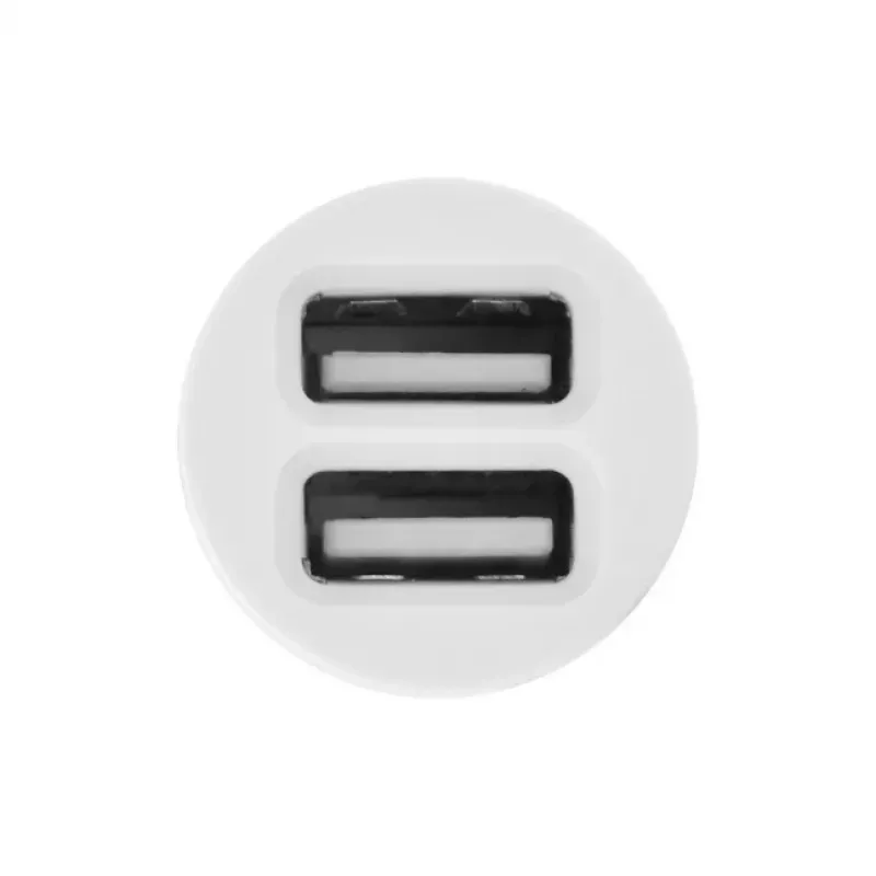 TOTI Διπλός φορτιστής αυτοκινήτου USB με καλώδιο Micro-USB 1m 2,1A, Λευκό