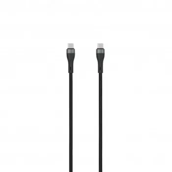 SEEK TOTI Καλώδιο USB-C σε USB-C 2m πλεκτό 3A Μαύρο