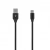 SEEK TOTI Καλώδιο USB A σε Micro USB, 2m πλεκτό, 2A, Μαύρο