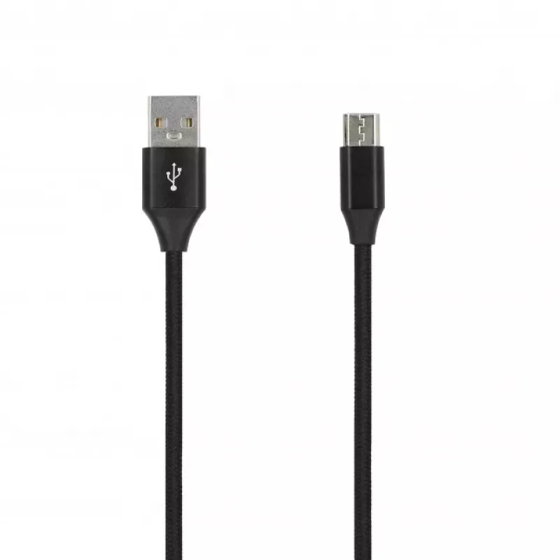 SEEK TOTI Καλώδιο USB A σε Micro USB, 2m πλεκτό, 2A, Μαύρο