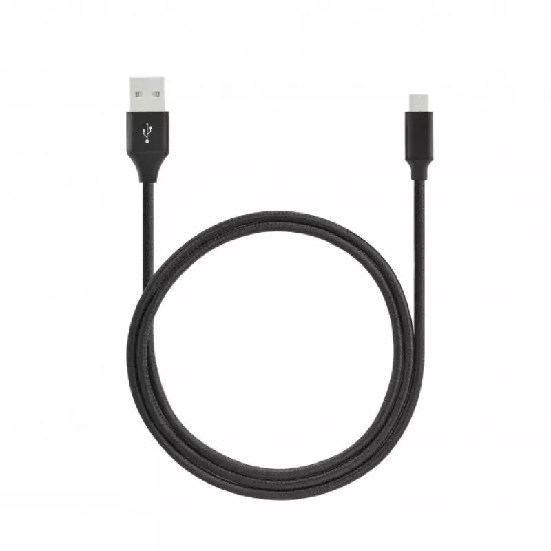 SEEK TOTI Καλώδιο USB A σε Micro USB, 2m πλεκτό, 2A, Μαύρο
