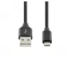 SEEK TOTI Καλώδιο USB A σε Micro USB, 2m πλεκτό, 2A, Μαύρο