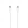 SEEK TOTI Καλώδιο USB-C σε USB-C σιλικόνης 1m 3A Λευκό
