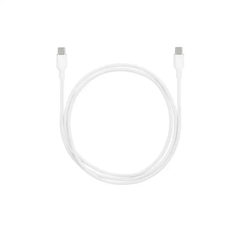 SEEK TOTI Καλώδιο USB-C σε USB-C σιλικόνης 1m 3A Λευκό