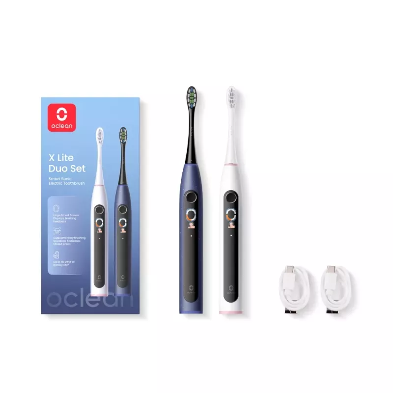 Oclean Ηλεκτρική οδοντόβουρτσα X Lite Duo Set Dark Blue & Grey