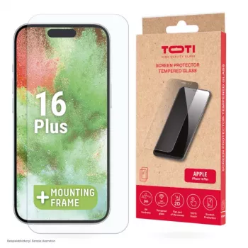 TOTI Tempered Glass 2D Screen Protector Full Cover για iPhone 16 Plus/15 Plus Διαφανές