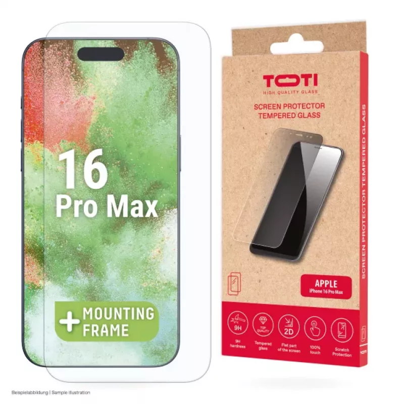 TOTI Tempered Glass 2D Screen Protector Full Cover για iPhone 16 Pro Max Διαφανές