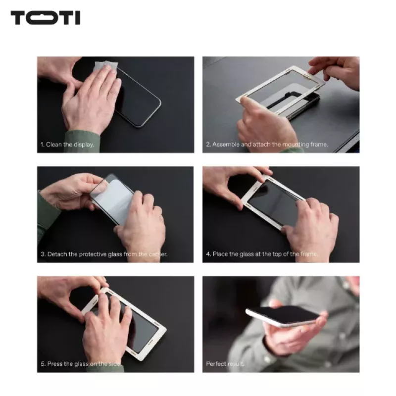 TOTI PREMIUM Premium Tempered Screen Protector Glass 3D Full Cover για Apple iPhone 16 Plus / 15 Plus