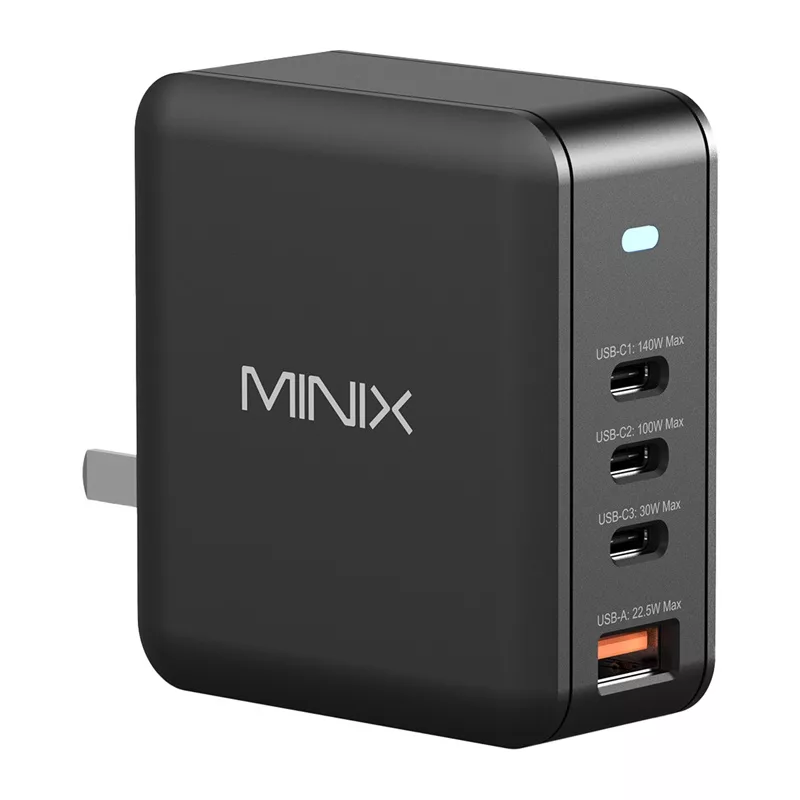 MINIX NEO-P165 GaN φορτιστής με 3x USB-C και 1x USB-A θύρες 165W