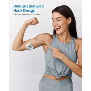 RENPHO Smart Tape Measure - Μεζούρα σώματος Bluetooth για BMI, μέση, γοφούς, χέρι, πόδι, στήθος - Αυτόματη περιέλιξη, οθόνη LCD, συμβατή με Renpho Health App, Apple Health, Google Fit, Samsung Health - μαύρο