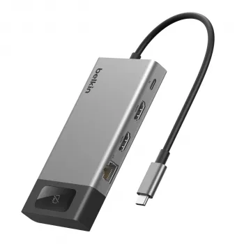 Belkin CONNECT 8-in-1 USB-C hub για 2 οθόνες - Space Gray