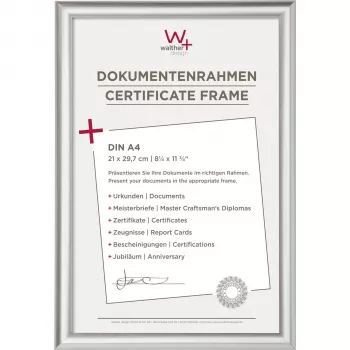 WALTHER Trendstyle KP130S Κορνίζα 21x29,7 cm DIN A4 Πλαστικό Ασημί