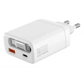4smarts PDPlug Slim 65W GaN Jojo Επιτοίχιος Φορτιστής, Λευκό