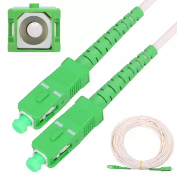 Extralink Καλώδιο patch SC/APC-SC/APC, LSOH, Singlemode, Simplex, G.657A2, 3 mm, 15 m, Λευκό