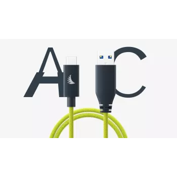 Angelbird Καλώδιο USB-A σε C 3.2 Solid Flex Lime 1 ft UAC3SFL32