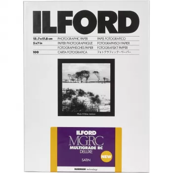 ILFORD MG RC DL 13x18 cm (5x7 in) γυαλιστερό χαρτί φωτογραφίας ασπρόμαυρο μεταβλητής αντίθεσης, 100 φύλλα