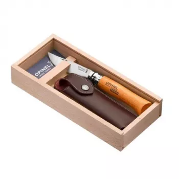 Opinel No. 08 Πτυσσόμενο Μαχαίρι από Ανθρακούχο Χάλυβα με Λαβή Ξύλου Οξιάς - Λεπίδα 8,5 cm
