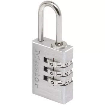 Master Lock 7620EURDCC Λουκέτο Συνδυασμού, Σώμα Αλουμινίου, Σκληρυμένος Χαλύβδινος Βραχίονας, 4 Ψηφίων Επαναρυθμιζόμενο, Πλάτος Σώματος 50 mm, Διάμετρος Βραχίονα 8 mm, Ασημί/Γκρι