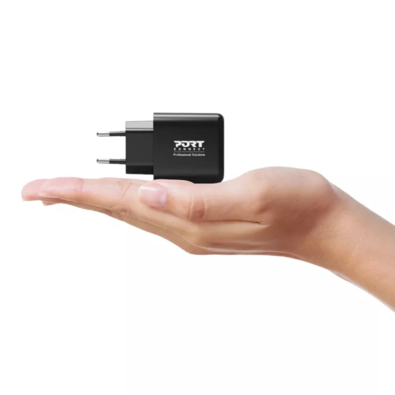 PORT Designs Επιτοίχιος Φορτιστής USB-C PD 65W GaN Βύσμα EU Μαύρο