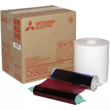 Mitsubishi CK 9015 10 x 15 Κιτ Μέσων Εκτύπωσης - 600 Εκτυπώσεις, Θερμική Εξάχνωση, Γυαλιστερό Φωτογραφικό Χαρτί