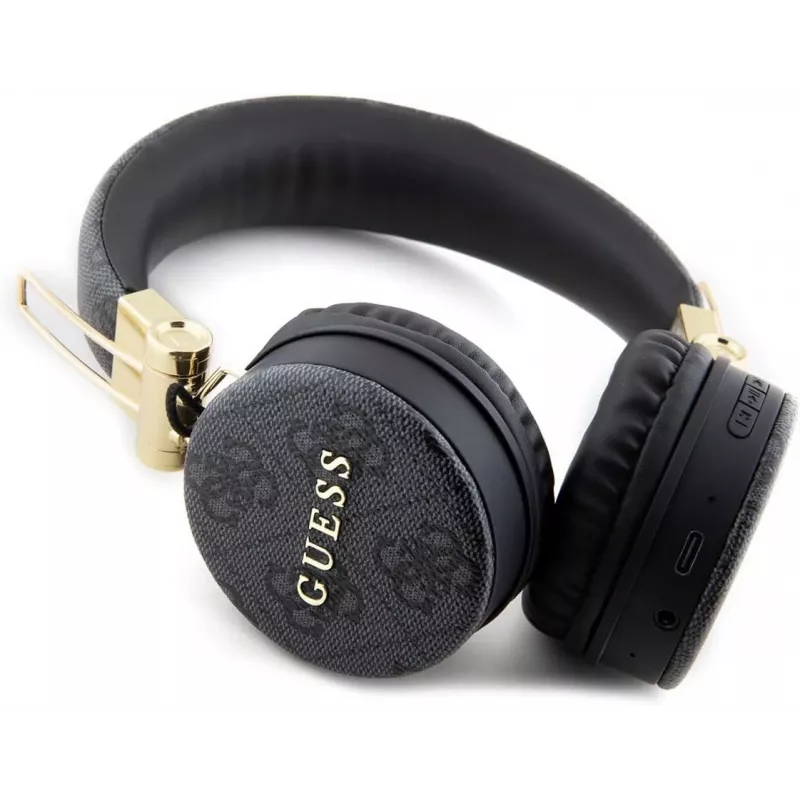 GUESS GUBH704GEMK Ασύρματα Ακουστικά Over-Ear Bluetooth, Μαύρο, 4G Metal Logo