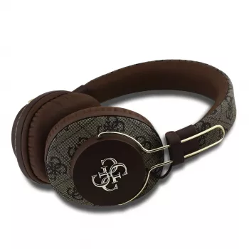 GUESS Ασύρματο Bluetooth Headset 4G Metal Logo Καφέ GUBHS72P4FC4MW