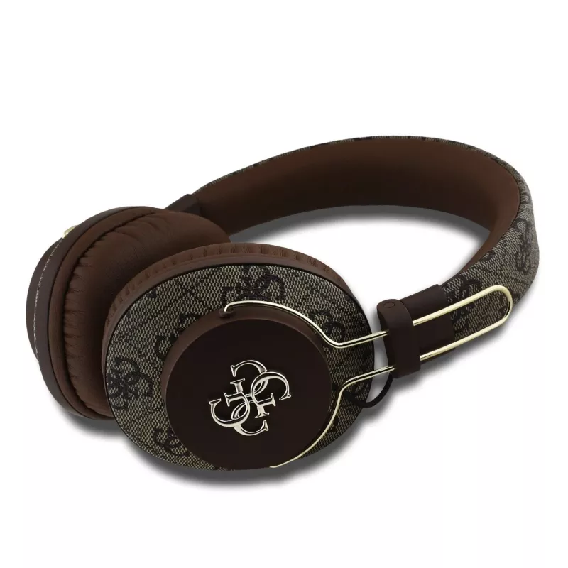 GUESS Ασύρματο Bluetooth Headset 4G Metal Logo Καφέ GUBHS72P4FC4MW
