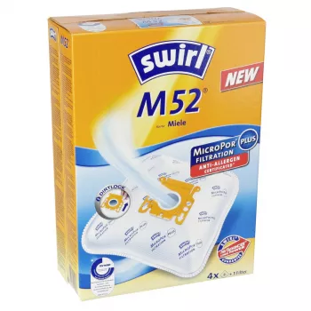 Swirl M 52 MicroPor Plus Σακούλες ηλεκτρικής σκούπας (συσκευασία 4 τεμ.) με φίλτρα