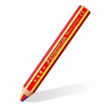 STAEDTLER Noris Junior 1403 BK 3-in-1 ουράνιο τόξο μολύβι, μαύρο, ανθεκτικό στο σπάσιμο, PEFC, για παιδιά από 2 ετών