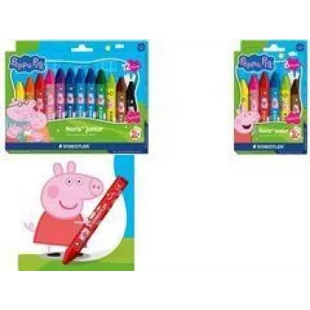 STAEDTLER Noris Junior Peppa Pig κηρομπογιές 12 χρώματα σε πλαστική θήκη