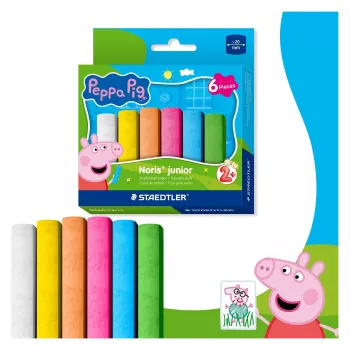 STAEDTLER Junior κιμωλίες δρόμου Peppa Pig 6 τεμ. χάρτινη συσκευασία