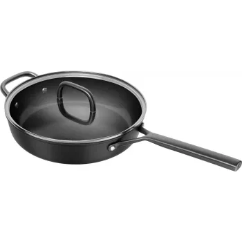 ZWILLING Milano τηγάνι sauté με γυάλινο καπάκι 28 cm, μαύρο