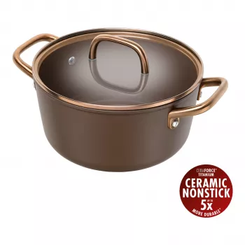 ZWILLING Milano κατσαρόλα σούπας με γυάλινο καπάκι 24 cm, καφέ