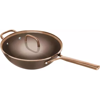 ZWILLING Milano wok με γυάλινο καπάκι 30 cm, καφέ