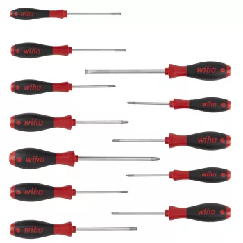 Wiha σετ κατσαβιδιών SoftFinish 12 τεμ. ίσιο PH PZ TORX (302HK12)